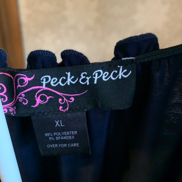 Peck & Peck poly and spandex tunic. Worn 2x - Picture 2 of 6